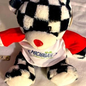 New Totally Teddies Checkers the bear Michigan International speedway shirt